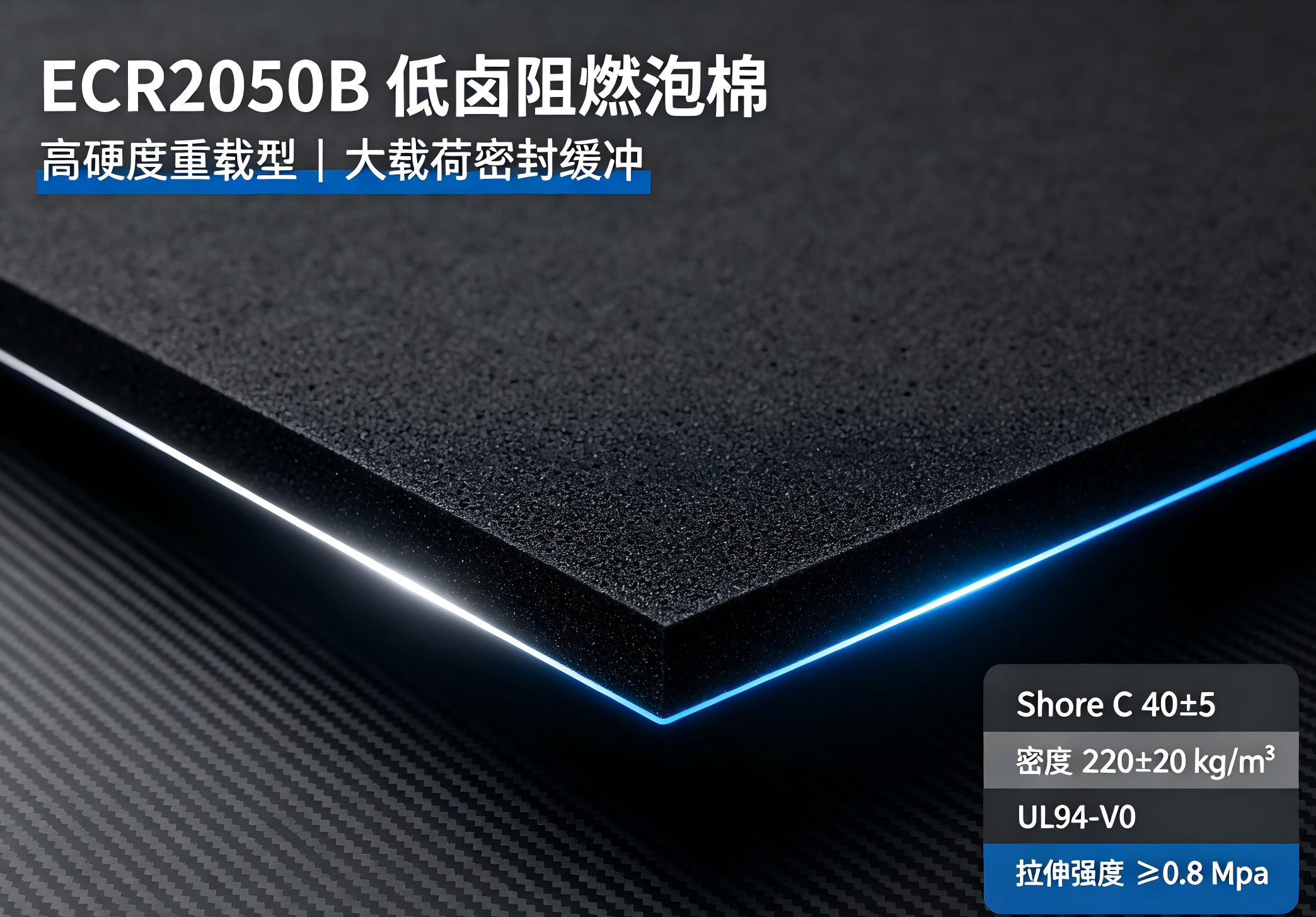 ECR2050B 泡棉｜低卤 V0 阻燃高硬度
