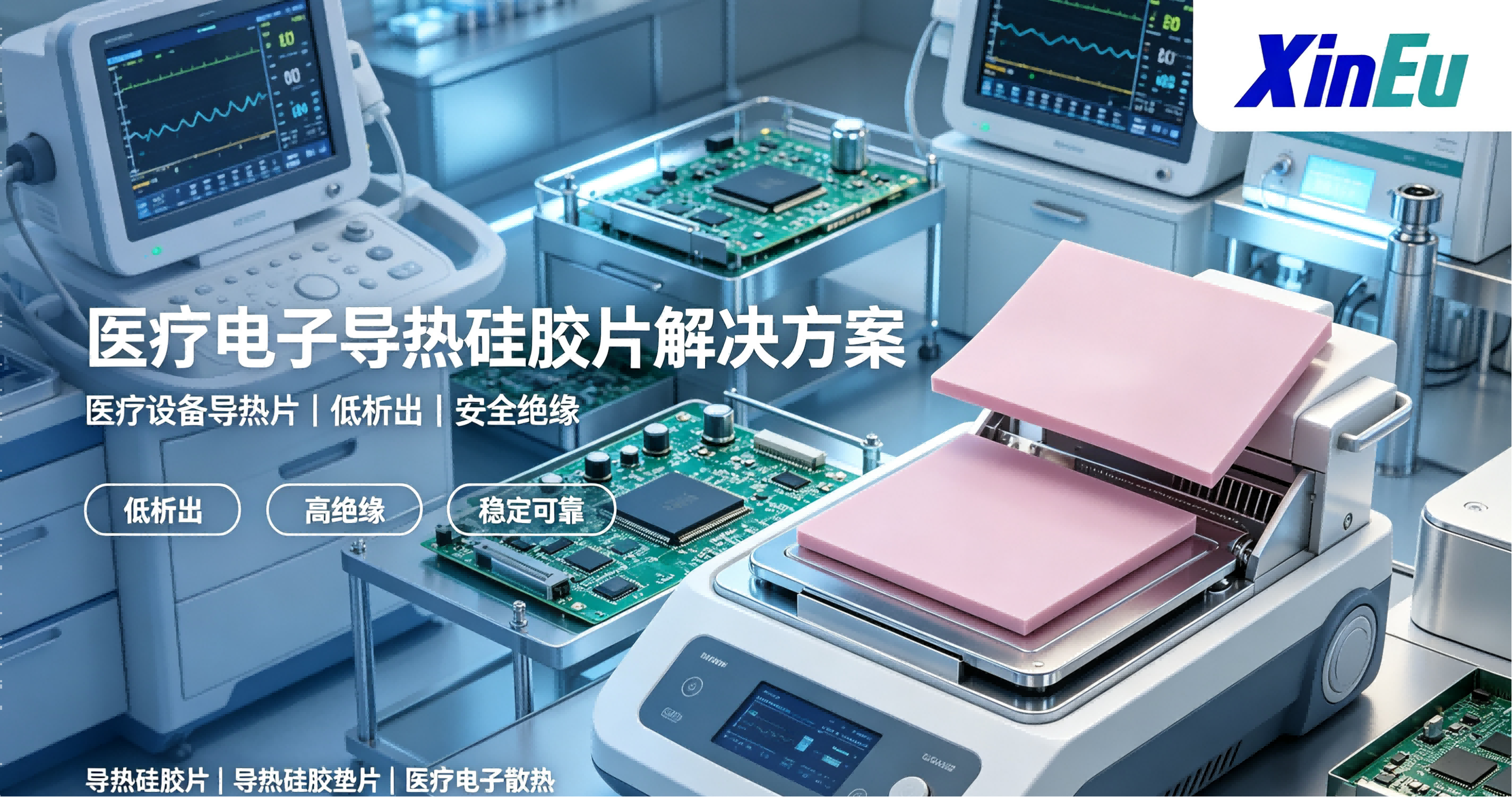 医疗电子导热硅胶片解决方案